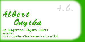 albert onyika business card